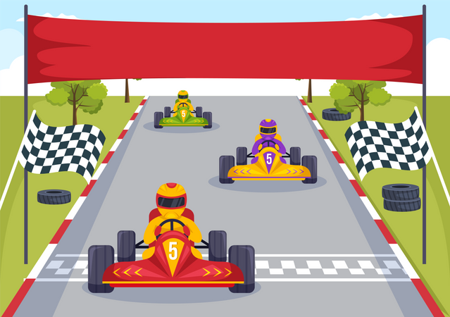 Car Racing Competition  イラスト