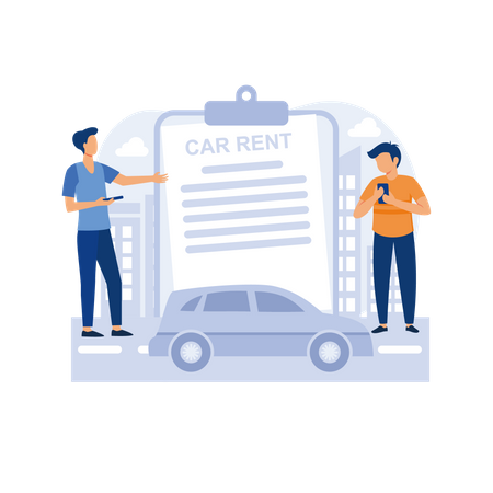 Car rental  Illustration