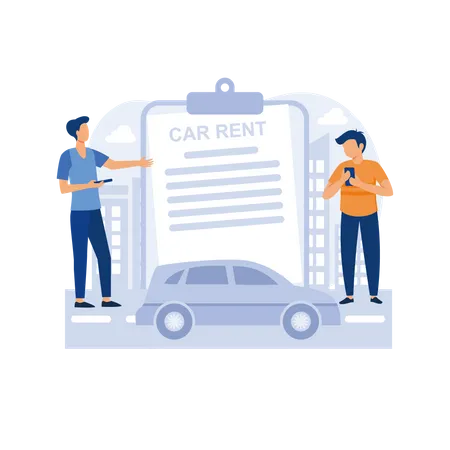 Car rental  Illustration