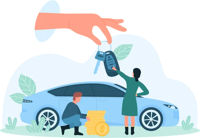 Car Rental Platform  Illustration