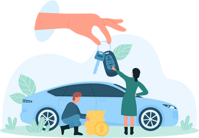 Car Rental Platform  Illustration