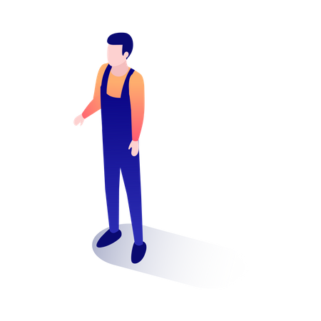 Car repairman  Illustration
