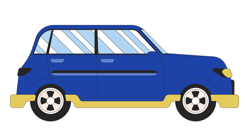 Car retro-styled  Illustration