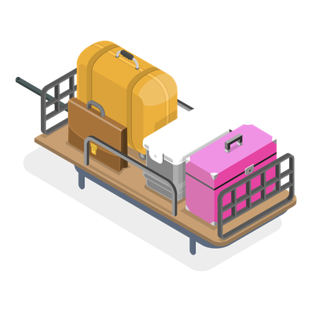 Car roof storage carrying luggage  Illustration