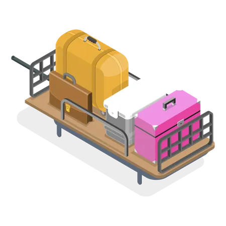 Car roof storage carrying luggage  Illustration