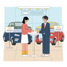 illustration car salesman