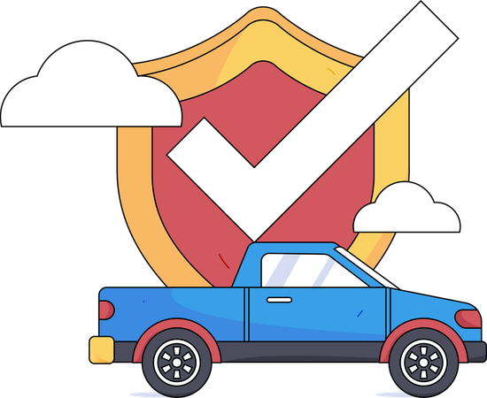 Car security against accidents  Illustration