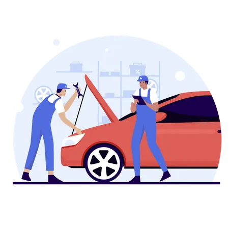 Car Service  Illustration