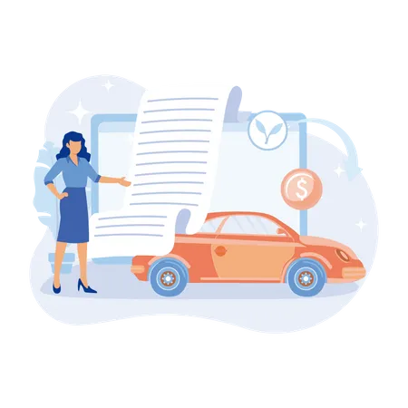 Car service bill  Illustration