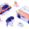 illustration for car service