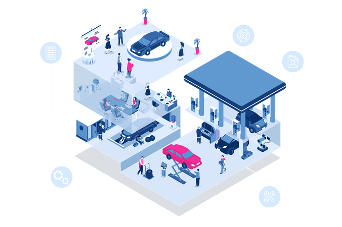 Car Service  Illustration