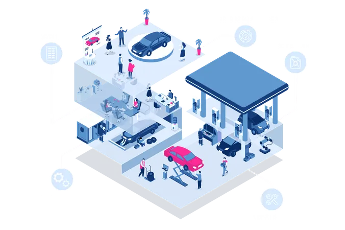 Car Service  Illustration