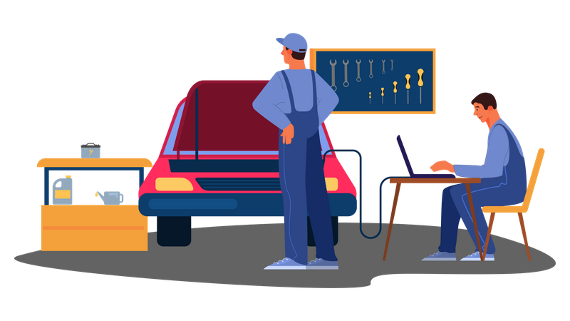 Car service  Illustration