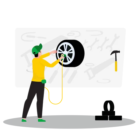 Car service station  Illustration