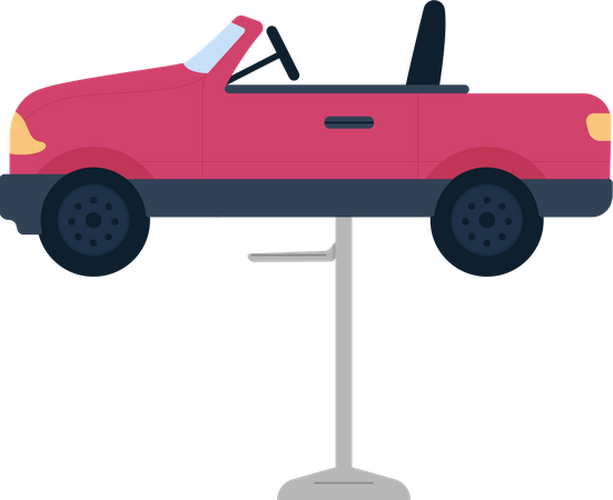 Car shaped high chair  Illustration