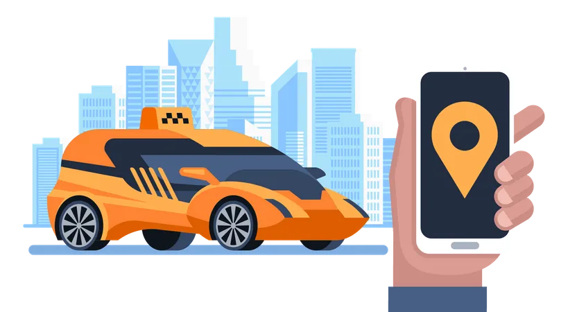 Car Sharing App Illustration