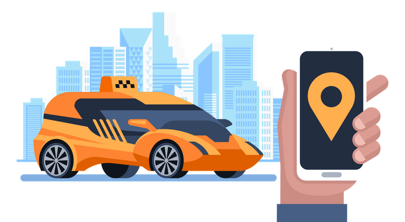 Car Sharing App  Illustration