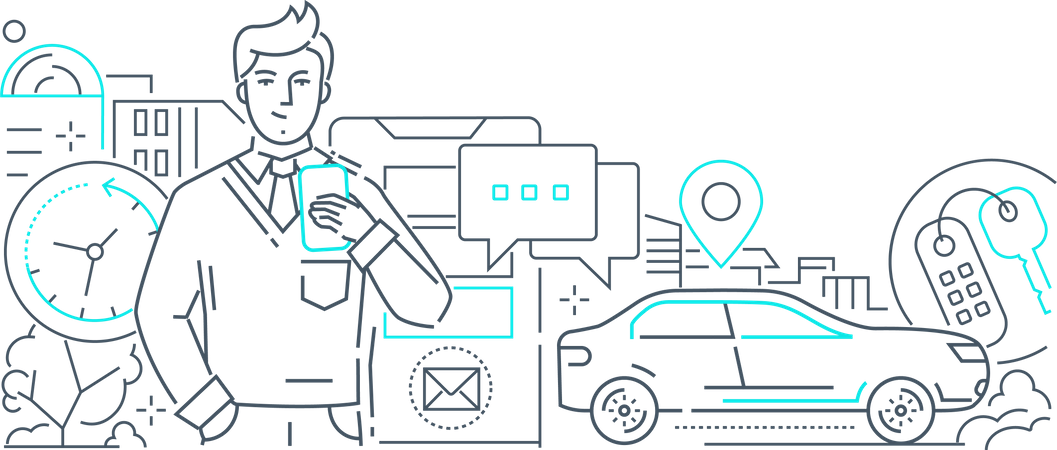 Car sharing  Illustration