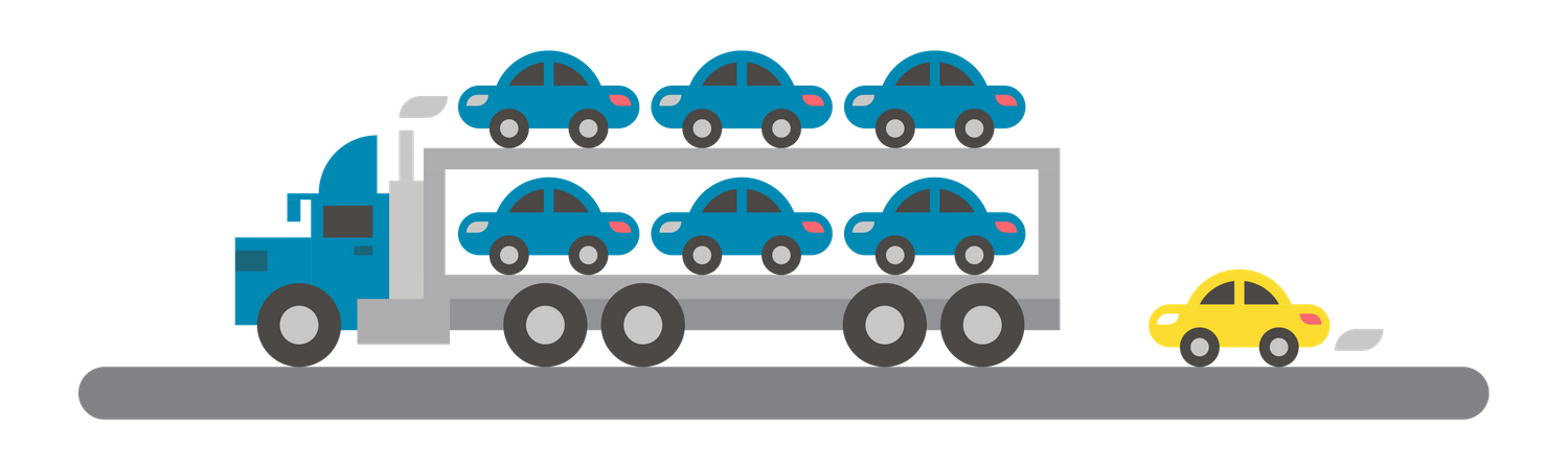 Car shipping truck  Illustration