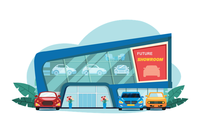 Car showroom Illustration