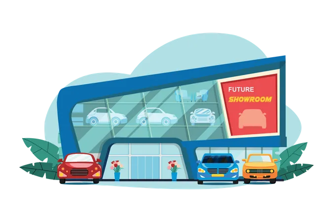 Car showroom Illustration