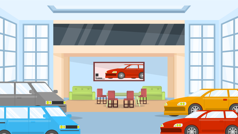 Car Showroom  Illustration