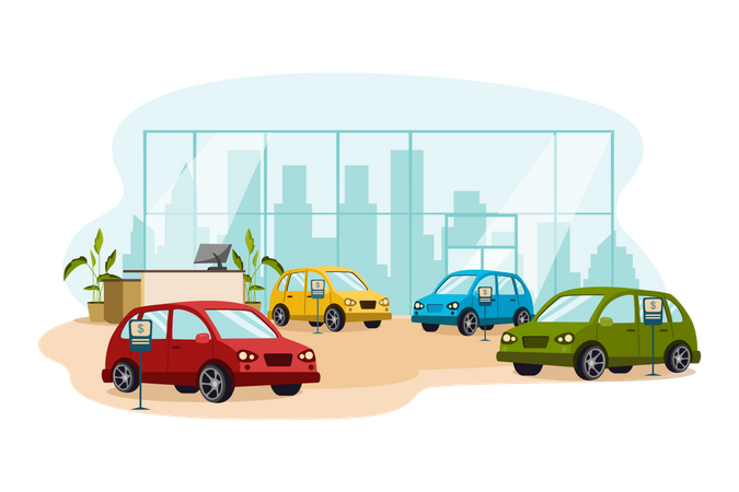 Car showroom  Illustration