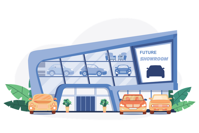 Car showroom  Illustration