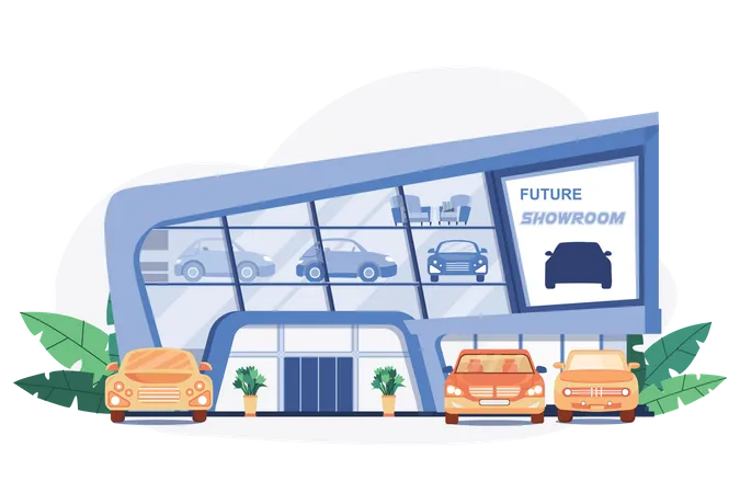 Car showroom  Illustration