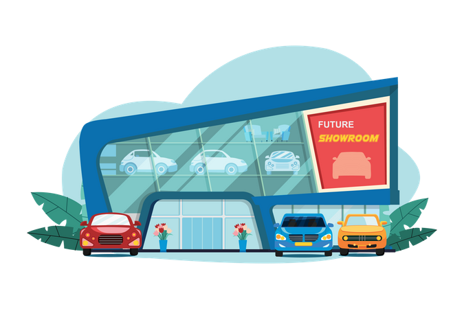 Car showroom  Illustration