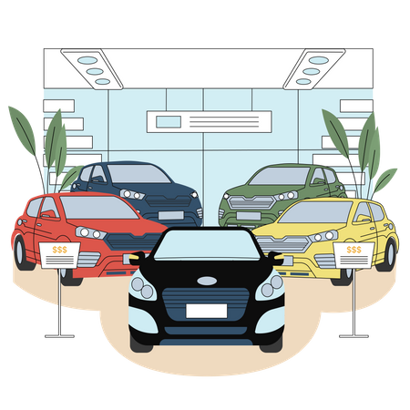 Car Showroom  Illustration