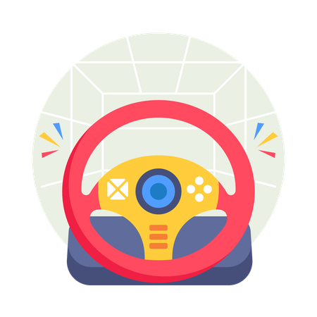 Car steering  Illustration