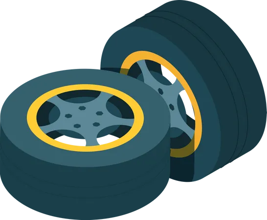 Car Tire  Illustration