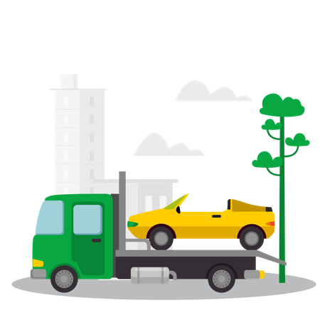 Car Towing Service  Illustration