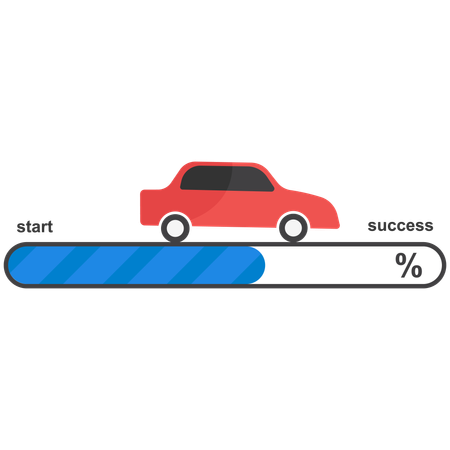 Car Traveling  Illustration