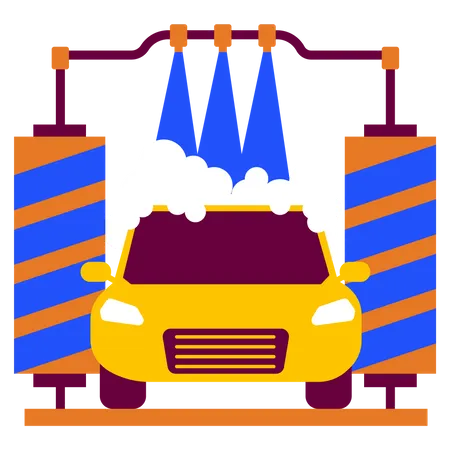 Car wash service  Illustration
