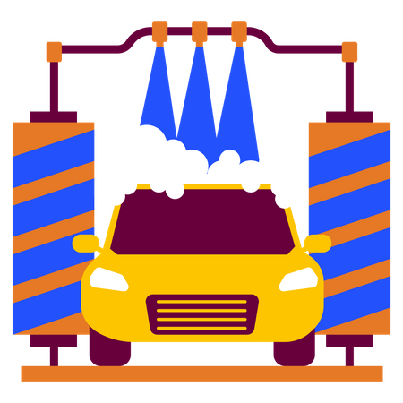 Car wash service  Illustration