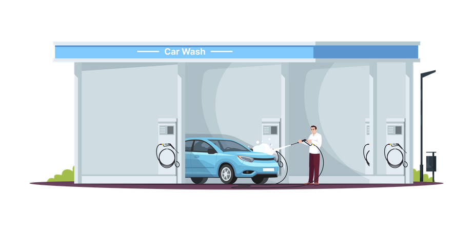 Car wash service  Illustration