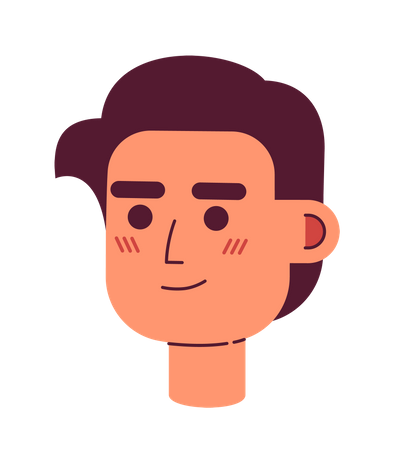 Cara atraente e sorridente  Ilustração