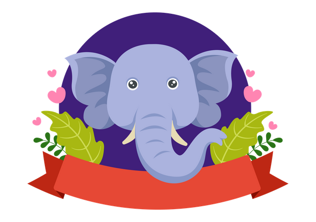 Cara de elefante  Ilustração