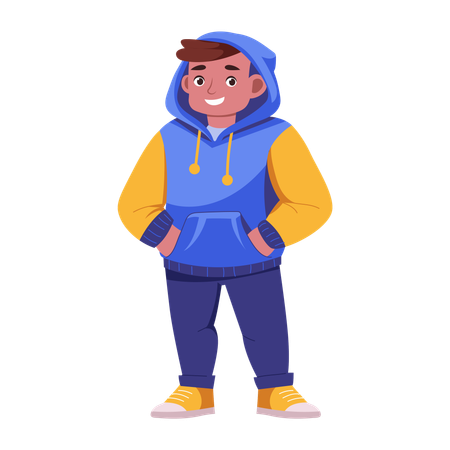 Cara do moletom  Ilustração
