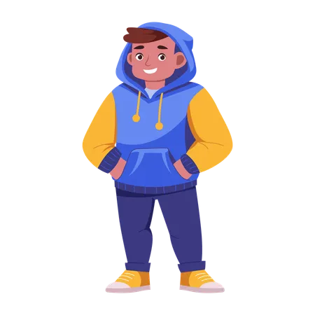 Cara do moletom  Ilustração