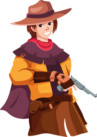 Caractère de cow-boy  Illustration