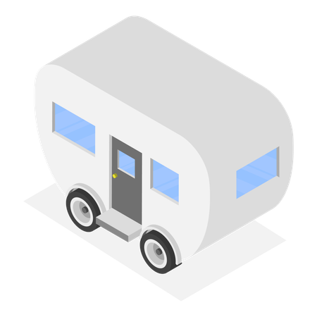 Caravan camping trailer  Illustration