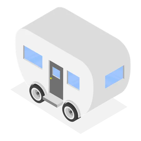 Caravan camping trailer  Illustration