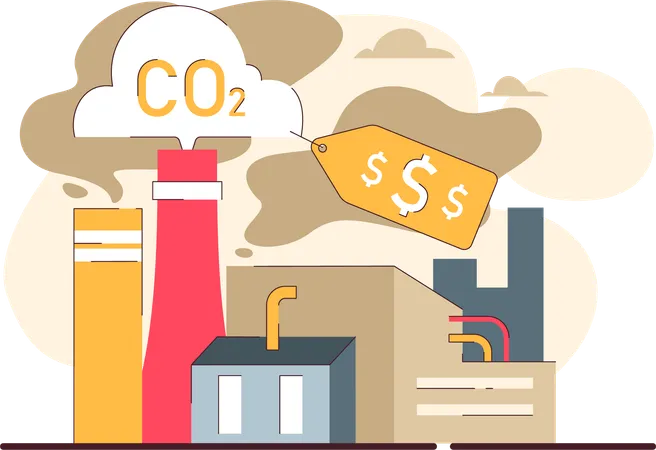 Carbon dioxide  cost  Illustration