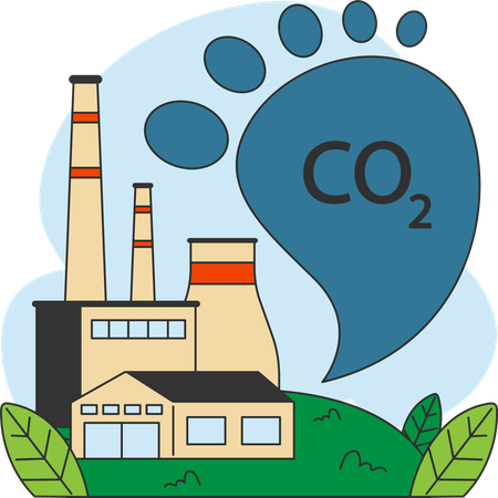 Carbon dioxide emissions are harmful for planet earth  Illustration