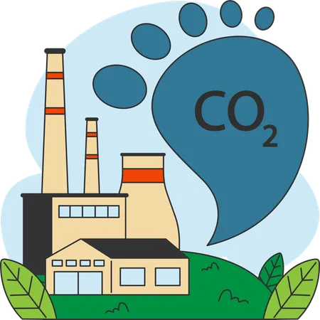 Carbon dioxide emissions are harmful for planet earth  Illustration