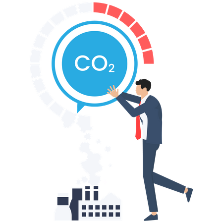 Carbon dioxide emissions control  Illustration