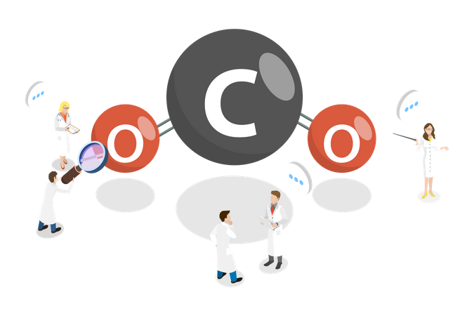 Carbon Dioxide Molecule  Illustration